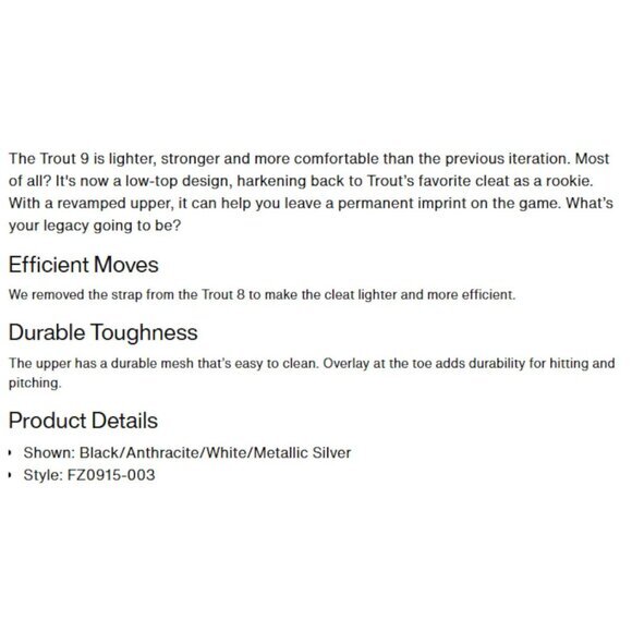 Nike Force Trout 9 Pro Black Men's Size 13 Molded Baseball Cleats FZ0915-003 NWT - Picture 7 of 13